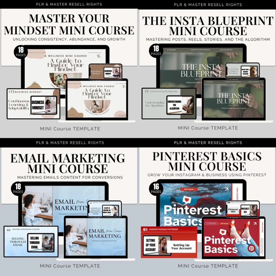 Done for You 12 Mini Courses Digital Marketing Growth with MRR/PLR ...